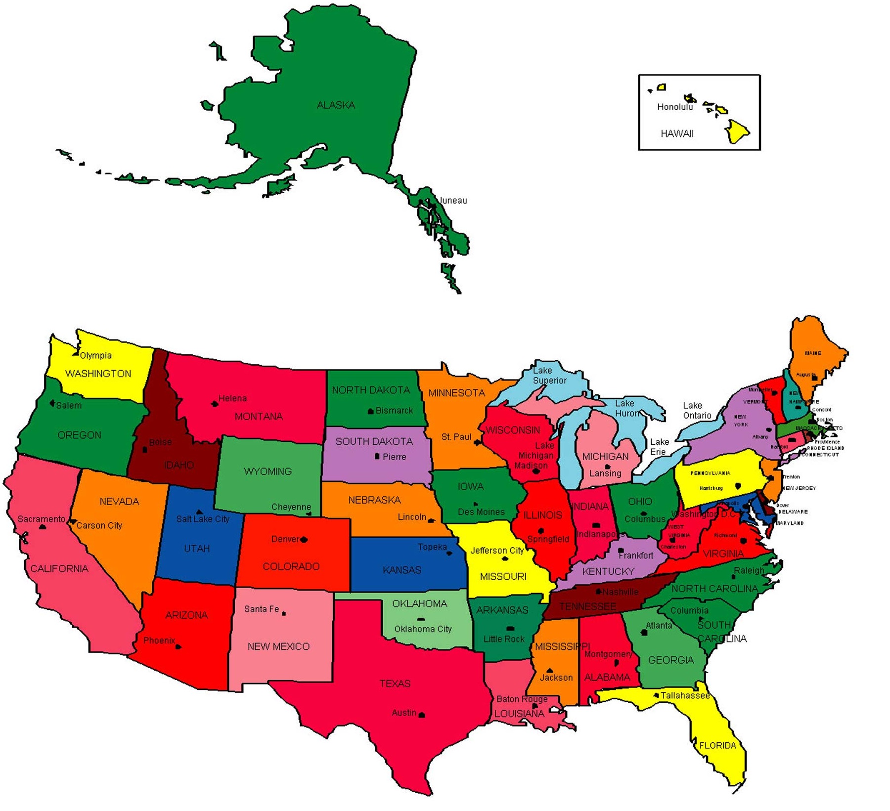 Detailed Map Of Usa States And Cities - www ...
