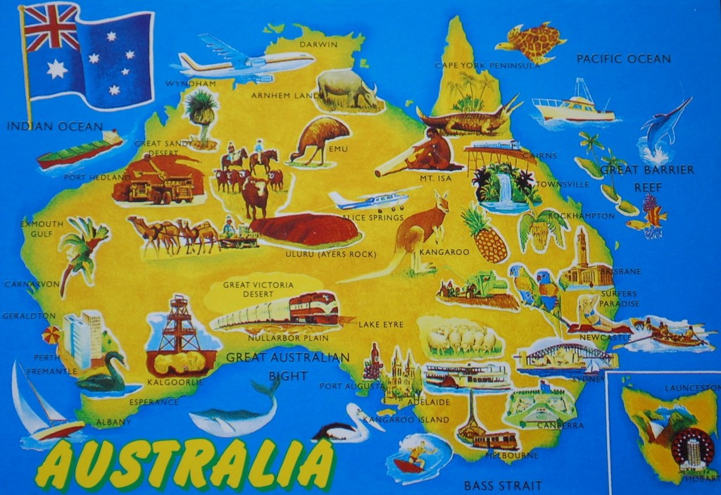 Largest Most Detailed Australia Map And Flag Travel Around The World