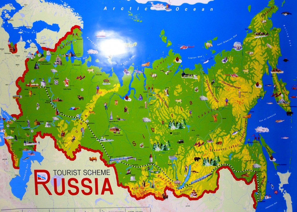 Russia Tourist Map Travel Around The World Vacation Reviews