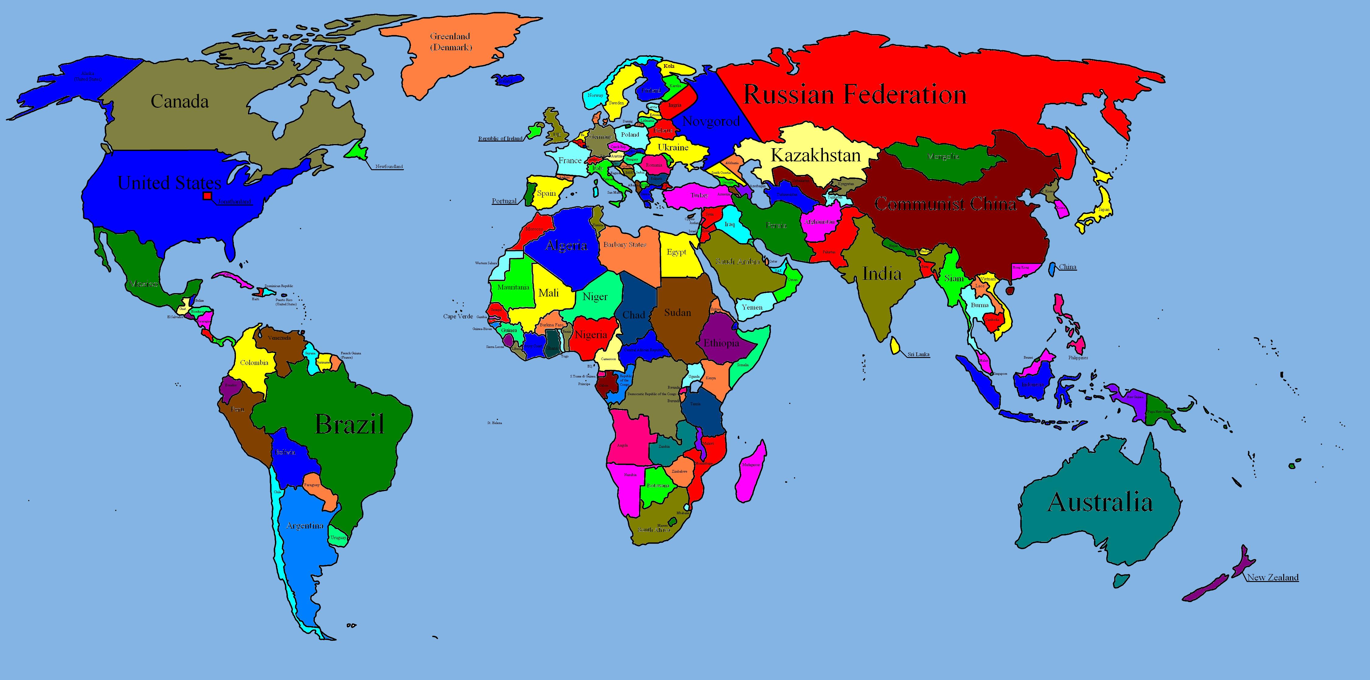Фото карта мира со странами крупно на русском