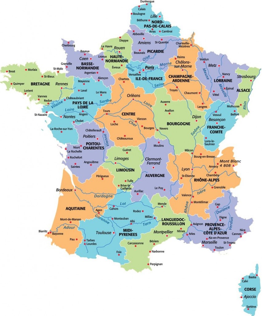 Largest Most Detailed Map of France and The Flag – Travel Around The ...