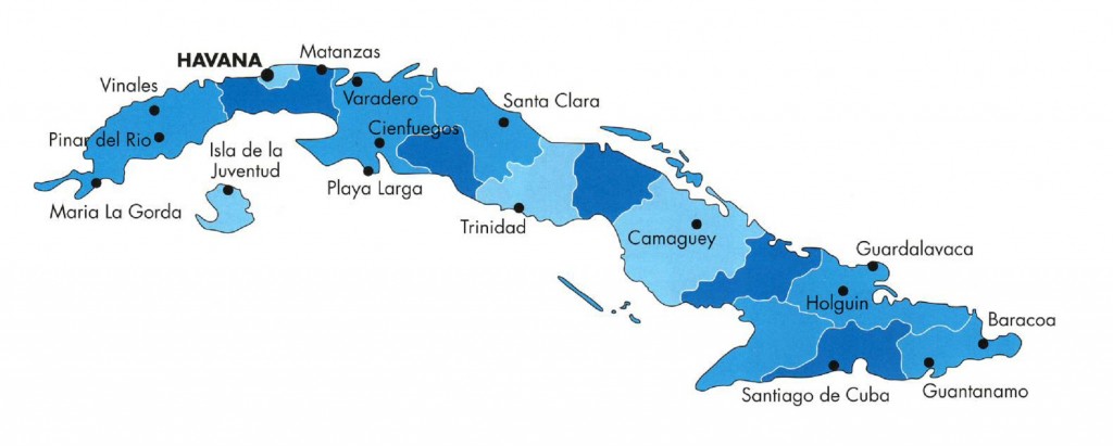 Cuba Political Map Showing The Cities 1024x411 