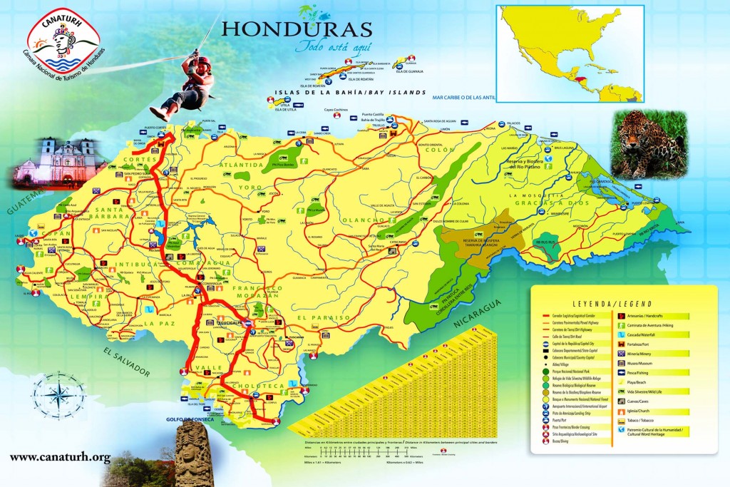 Most Detailed and Largest Honduras Map and Flag – Travel Around The ...